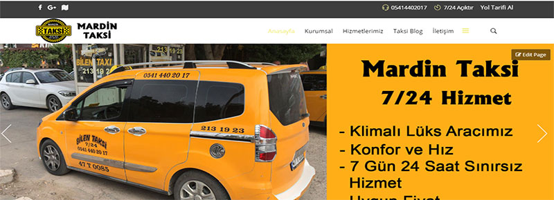 Mardin Merkez Taksi Web Sitesi Güncellendi 